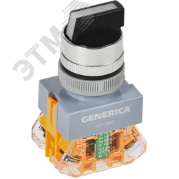 Переключатель D7-20X3 3 полож. 1з+1р черный GENERIC