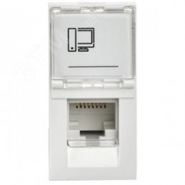 Розетка компьютерная RJ45 UTP категория 5e 1 модуль