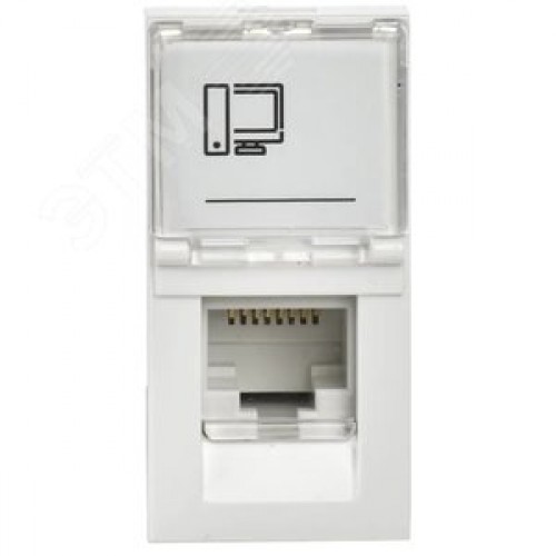 Розетка компьютерная RJ45 UTP категория 5e 1 модуль