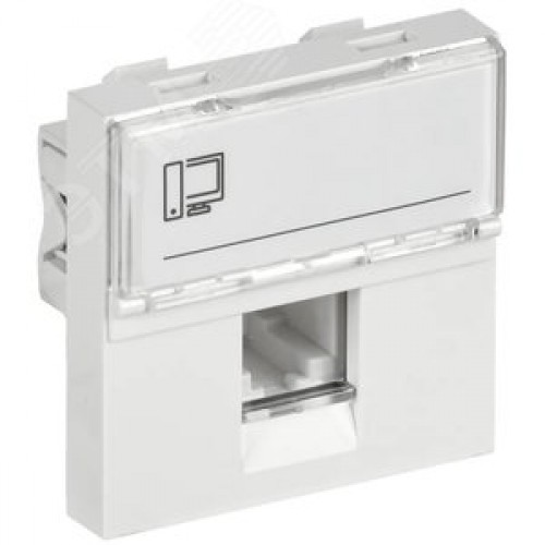 Розетка компьютерная RJ45 UTP категория 5e 2 модуля