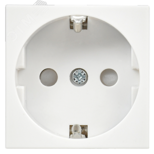 Розетка в кабель-канал с заземлением со шторками белый РКС-20-30-П-К ПРАЙМЕР