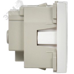 Розетка в кабель-канал с заземлением со шторками белый РКС-20-30-П-К ПРАЙМЕР