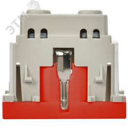 Розетка силовая с заземлением красная РКС-        20-32-П-К