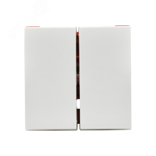 Выключатель двухклавишный на 2 модуля ВК1-22-00-П