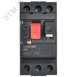 Пускатель ПРК32-1,6 In=1,6А Ir=1-1,6А Ue 660В MASTER IEK