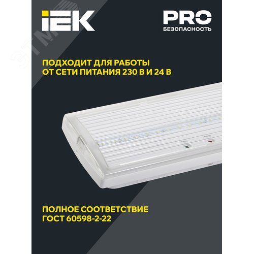 Светильник аварийный ДПА 5030-1 постоянный 1ч IP20