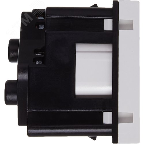 Розетка 45град с заземляющим контактом без защитной шторки и винтовым зажимом (2 модуля) белая