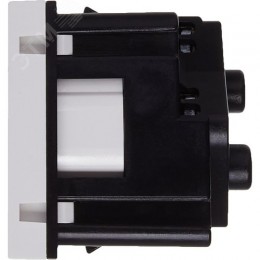 Розетка 45град с заземляющим контактом без защитной шторки и винтовым зажимом (2 модуля) белая