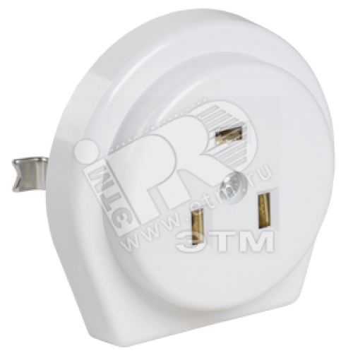 Розетка скрытая разборная для плиты с заземлением 32А белая РПпл11-01-Ст