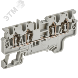ARMAFIX Клемма пружинная CX2.5-4 2,5мм2 четырехконтактная серая IEK