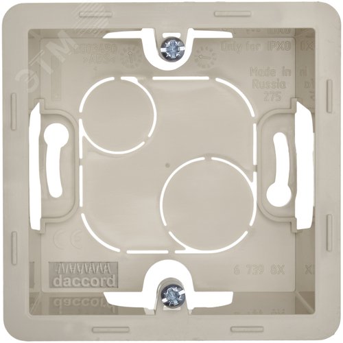 Коробка для накладного монтажа 1-местная слоновая кость INSPIRIA