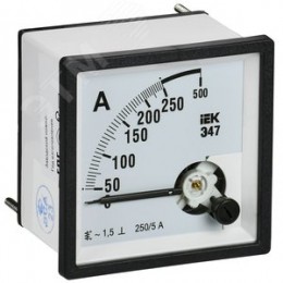Амперметр Э47 250/5А класс точности 1,5 72х72 мм