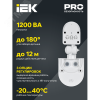Датчик движения ДД-008 1100Вт 180град 12м IP44 черный IEK