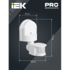 Датчик движения ДД-008 1100Вт 180град 12м IP44 черный IEK
