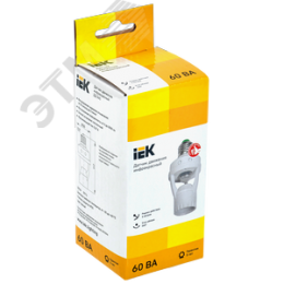 Датчик движения ДД 045 белый E27 60 Вт 360 градусов 6м IP20