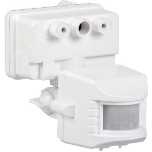 Датчик движения ДД 019 белый, максимальная нагрузка 1100 Вт, угол обзора 120 градусов, дальность 12м, IP44