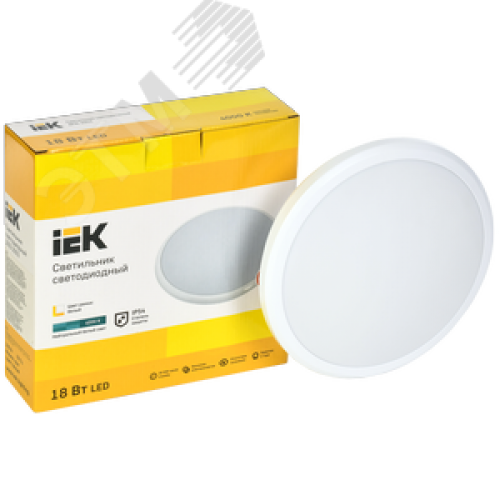 Светильник светодиодный ДПБ 3003 18 Вт IP54 4000K круг белый