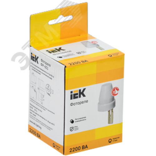 Фотореле ФР 601 серый, максимальная нагрузка 2200 ВА IP44