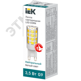 Лампа светодиодная CORN капсула 3,5Вт 230В 4000К керамика G9
