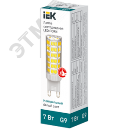 Лампа светодиодная CORN капсула 7Вт 230В 4000К керамика G9