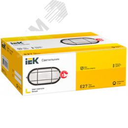 Светильник НПП1202 белый/овал с решеткой 100 Вт IP54