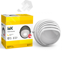 Светильник НПП1307 белый/круг ресничка 60 Вт IP54