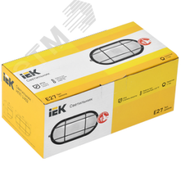 Светильник НПП1402 белый/овал с решеткой 60 Вт IP54