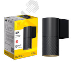 Светильник уличный декоративный для наружного освещения 5107 настенный под лампу GU10 IP65 черный