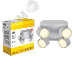 Светильник 4044 накладной потолочный под лампу 4хGX53 белый