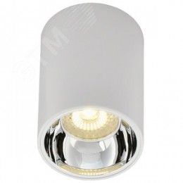 Светильник декоративный 4111 накладной потолочный под лампу GU10 белый/хром пластик