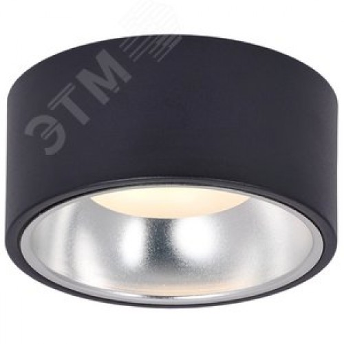 Светильник 4017 накладной потолочный под лампу GX53 черный/хром
