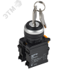 Переключатель с ключом 2 полож. 1NO+1NC чёрный MASTER