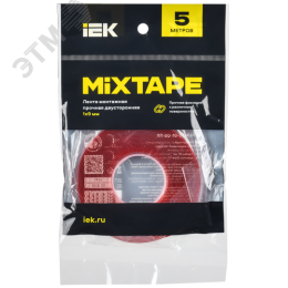 MIXTAPE PRO Лента монтажная прочная двусторонняя 1х9мм 5м IEK