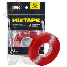 MIXTAPE PRO Лента монтажная прочная двусторонняя 1х12мм 5м IEK