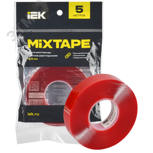 MIXTAPE PRO Лента монтажная прочная двусторонняя 1х20мм 5м IEK