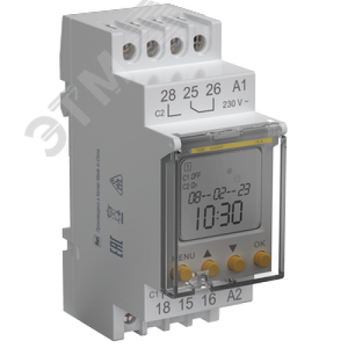Таймер ТА80 астрономический 16А 230В на DIN-рейку