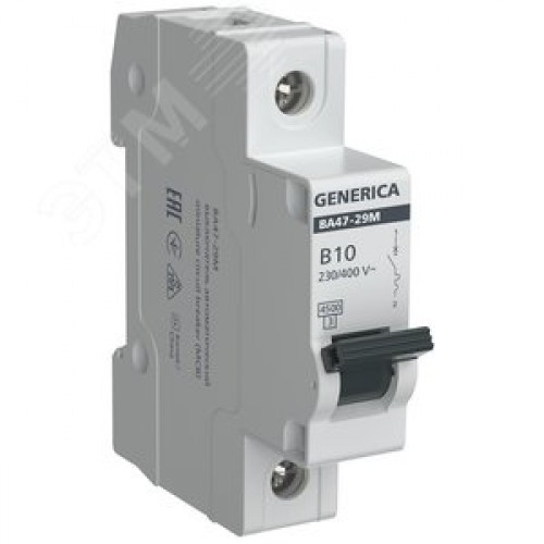 Выключатель автоматический ВА47-29М 1P 10А 4,5кА B GENERICA