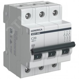 Выключатель автоматический ВА47-29М 3P 20А 4,5кА C GENERICA