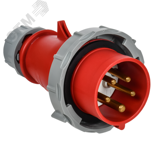 Вилка переносная с ф/и ССИ-0152ф 16А-6ч 380В 3P+PE+N IP67 IEK