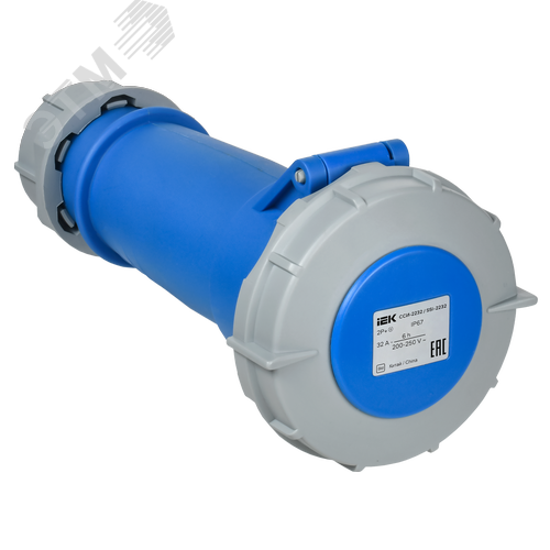 Розетка переносная ССИ-2232 32А-6ч 220В 2P+PE IP67 IEK
