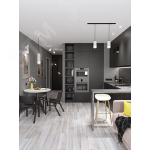 Светильник 4017 накладной потолочный под лампу GX53 белый/хром