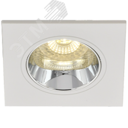 Светильник 4107 встраиваемый декоративный поворотный под лампу GU10 белый/хром пластик