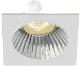 Светильник 4109 встраиваемый декоративный поворотный под лампу GU10 белый/хром пластик