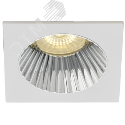 Светильник 4109 встраиваемый декоративный поворотный под лампу GU10 белый/хром пластик