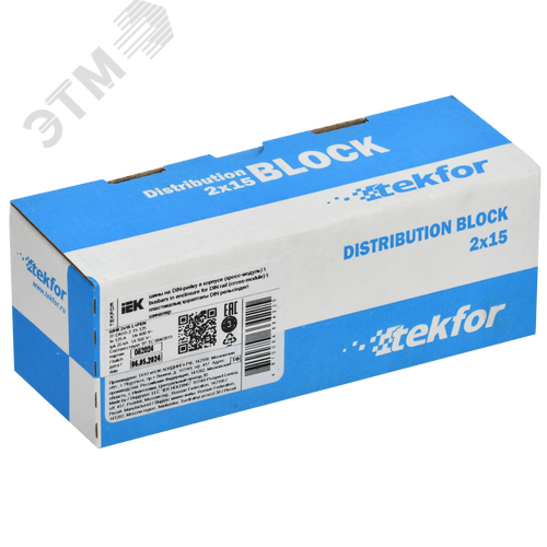 TEKFOR Шины на DIN-рейку (кросс-модуль) ШНК 2х15 L+PEN IEK