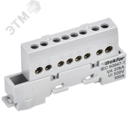 TEKFOR Шина L фаза изолированная на универсальном держателе 6х9-8-Ср IEK