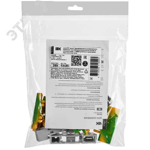 TEKFOR Шина PE земля изолированная на универсальном держателе 6х9-8-ЖЗ IEK