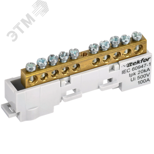 TEKFOR Шина L фаза неизолированная на универсальном держателе 6х9-10-Ср IEK