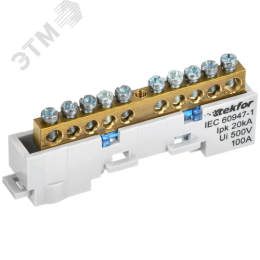 TEKFOR Шина N ноль неизолированная на универсальном держателе 6х9-10-С IEK