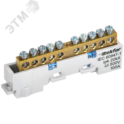 TEKFOR Шина N ноль неизолированная на универсальном держателе 6х9-10-С IEK